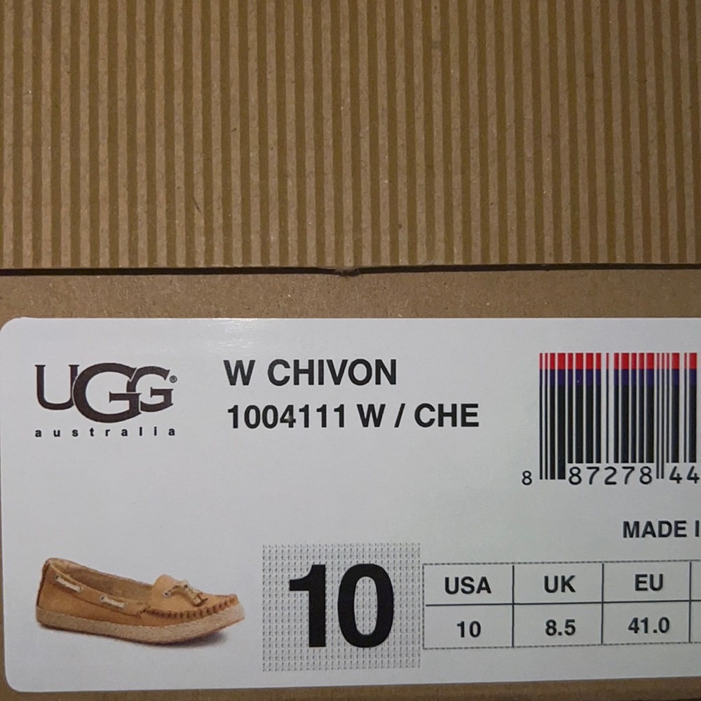 NIB AUTH UGG CHIVON FLAT CHESTNUT - Picture 8 of 8